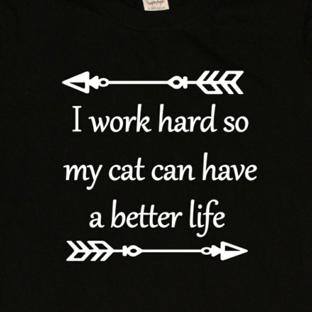 I Work Hard For My Cat Unisex t-shirt / cat lover